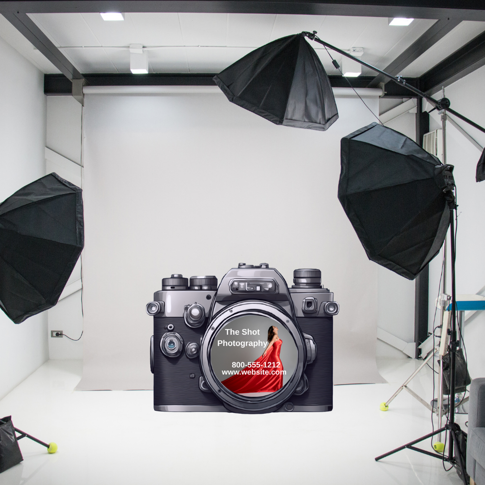 Camera Business Card Magnet – Custom 3x3.5" (Pack of 50)