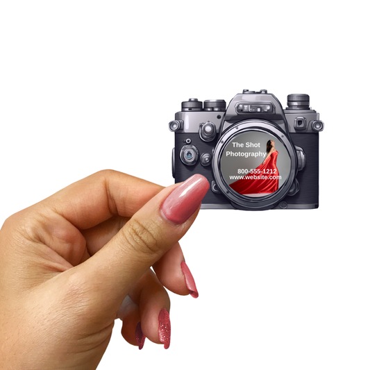 Camera Business Card Magnet – Custom 3x3.5" (Pack of 50)