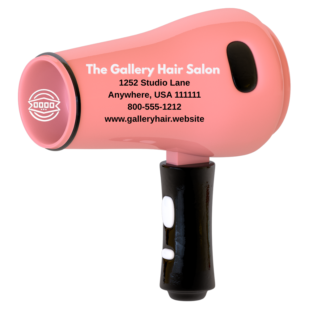 Custom Hair Dryer Shaped Business Card Magnet – Personalized with Logo & Contact Info