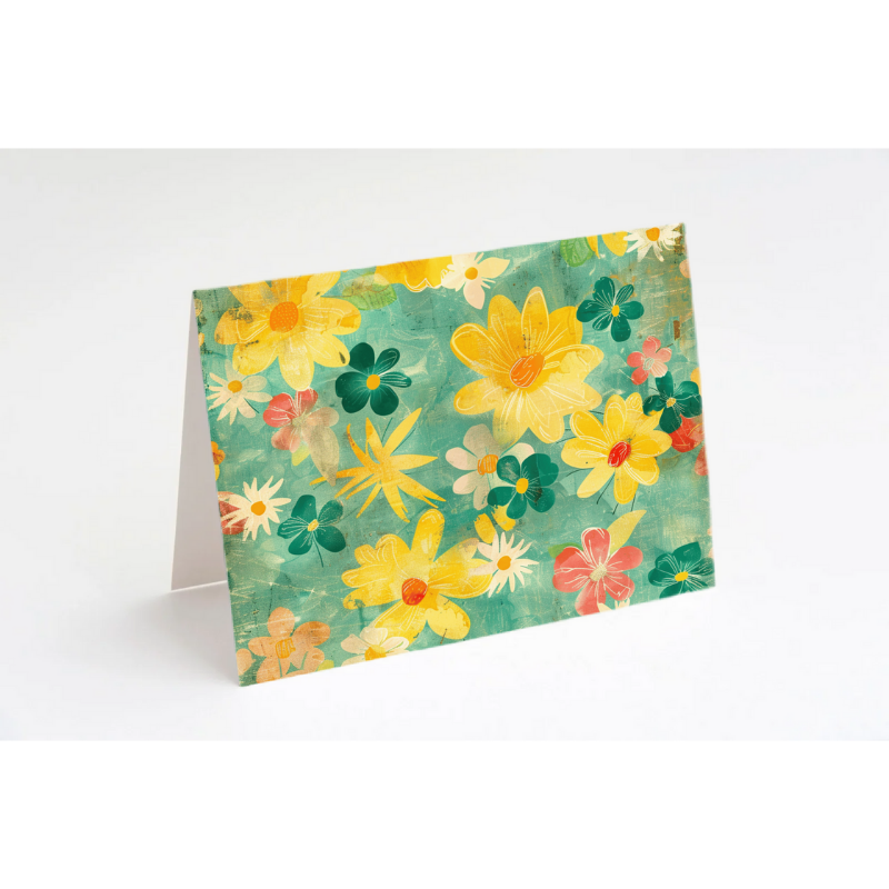 Tropical Floral Notecard Set – Pack of 8 Blank 5.5" x 4.25" Cards with Envelopes – Bright Fruit & Flower Designs