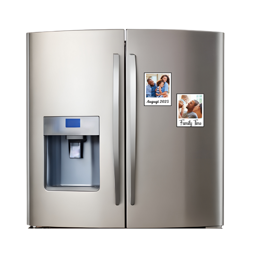 Custom Photo Magnets – Set of 6 (2.8" x 3.4") with Personalized Text