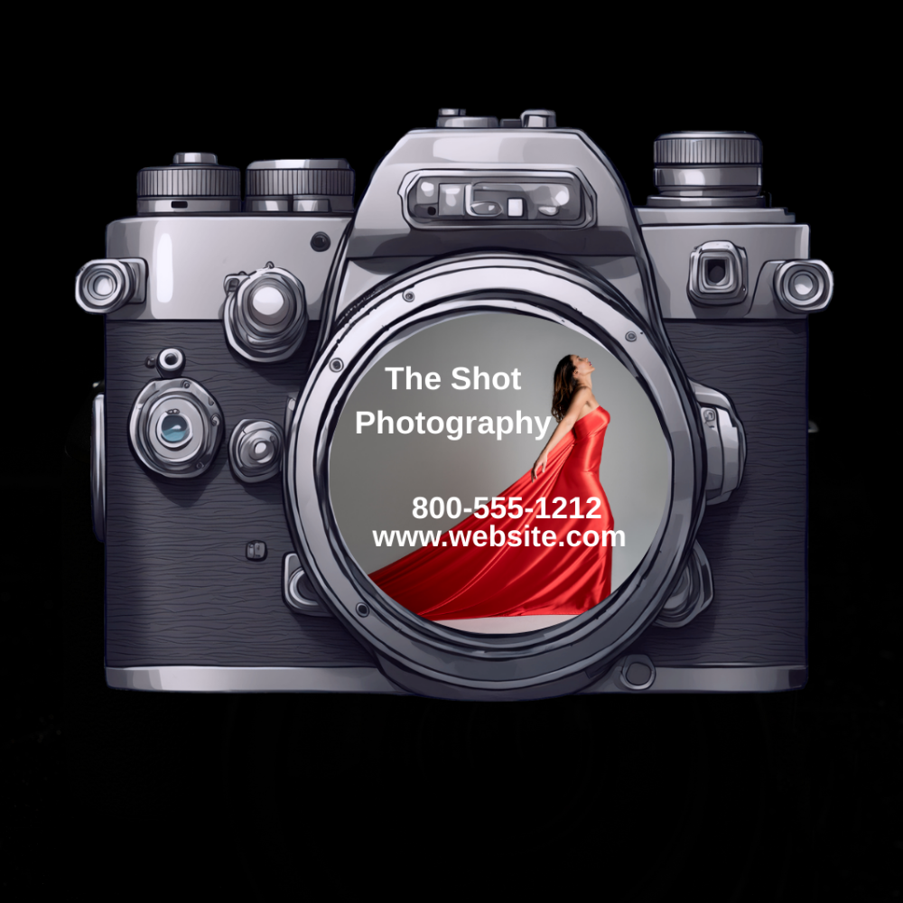Camera Business Card Magnet – Custom 3x3.5" (Pack of 50)