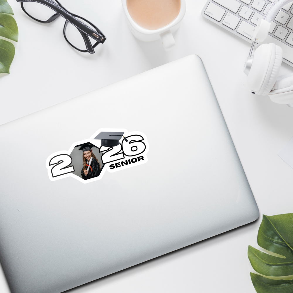 Custom Class of 2026 Senior Stickers – Personalized Graduation Photo Stickers (6-Pack)