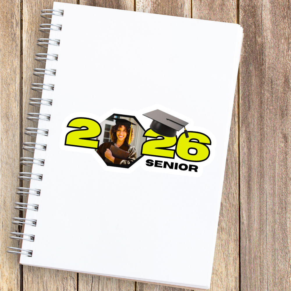 Custom Class of 2026 Senior Stickers – Personalized Graduation Photo Stickers (6-Pack)