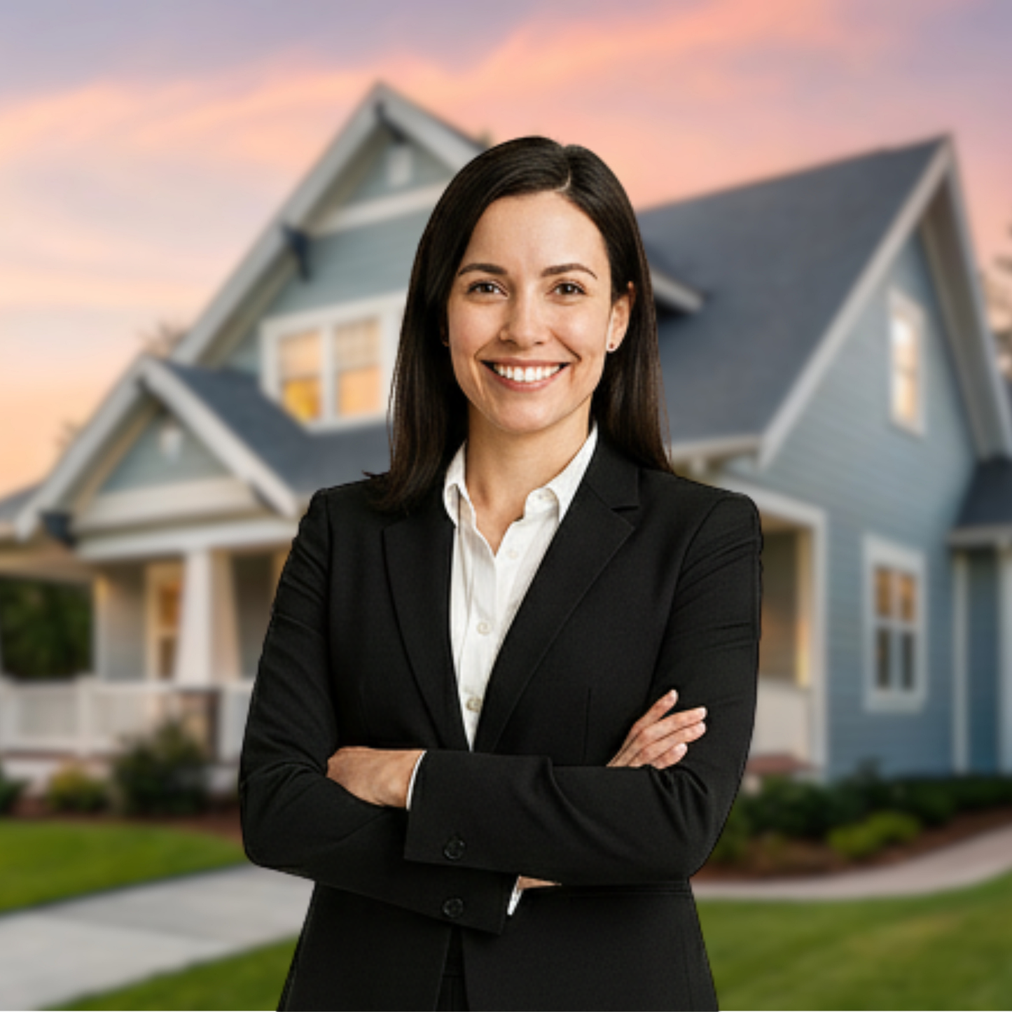 Realtor Headshot Backgrounds – Modern Home Exteriors (Instant Download)