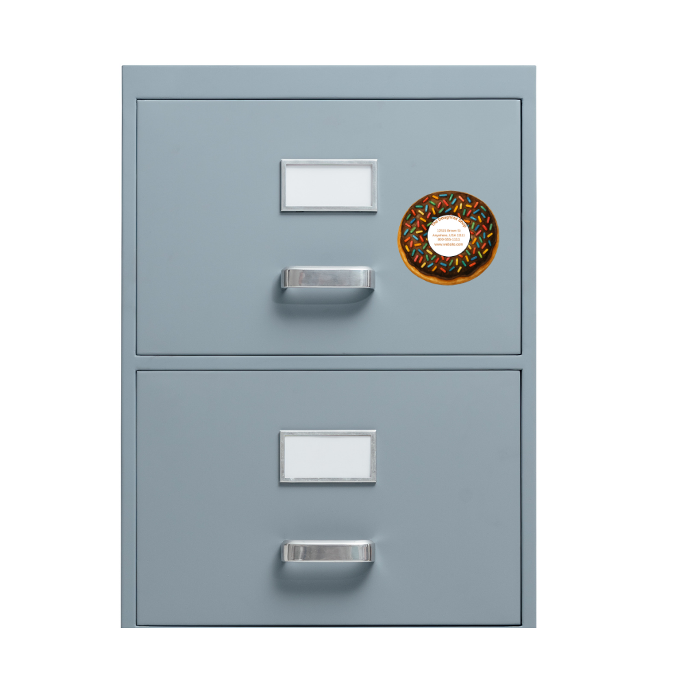 Custom Doughnut Business Card Magnet – 3x3" – Pack of 50