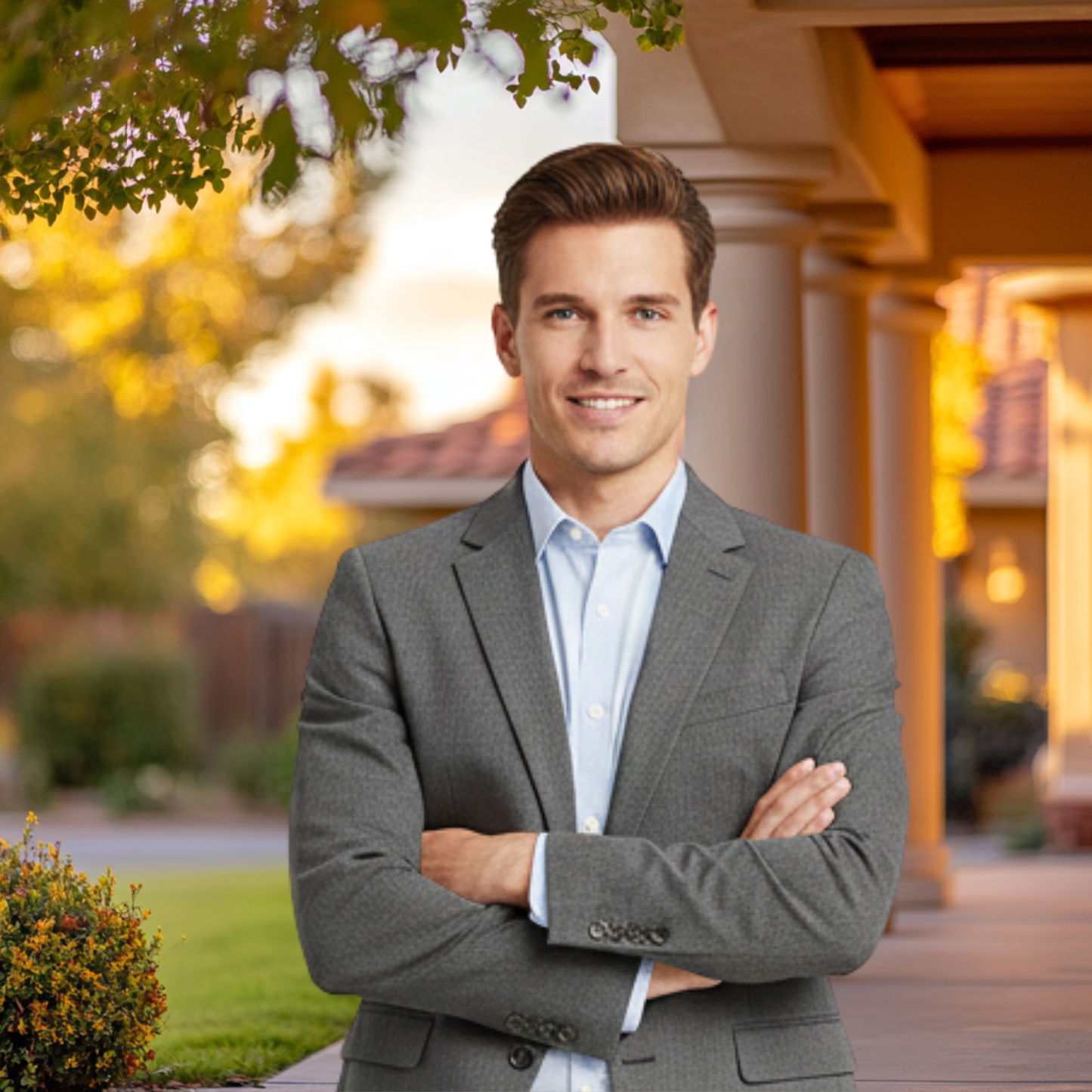 Realtor Headshot Backgrounds – Modern Home Exteriors (Instant Download)