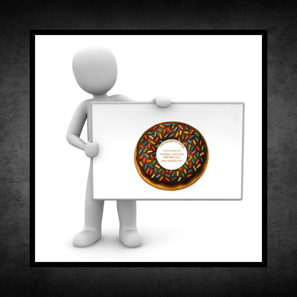 Custom Doughnut Business Card Magnet – 3x3" – Pack of 50
