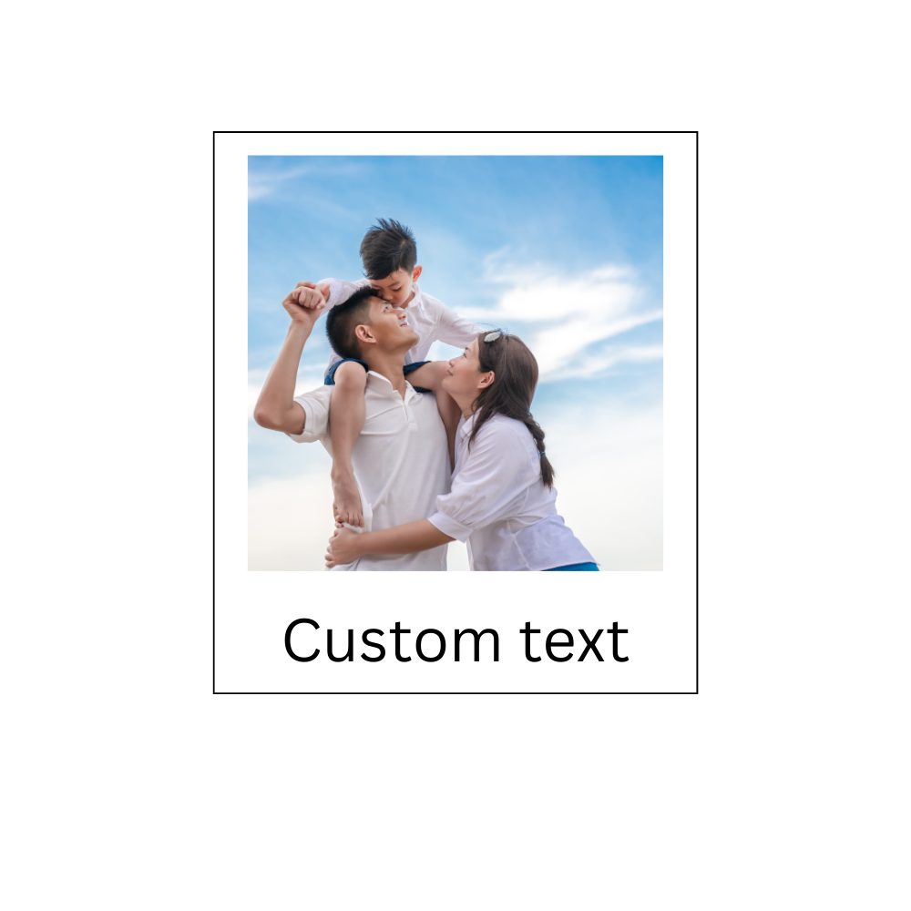 Custom Photo Magnets – Set of 6 (2.8" x 3.4") with Personalized Text