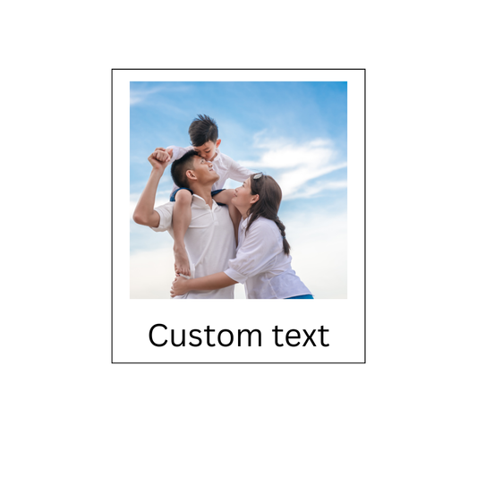 Custom Photo Magnets – Set of 6 (2.8" x 3.4") with Personalized Text
