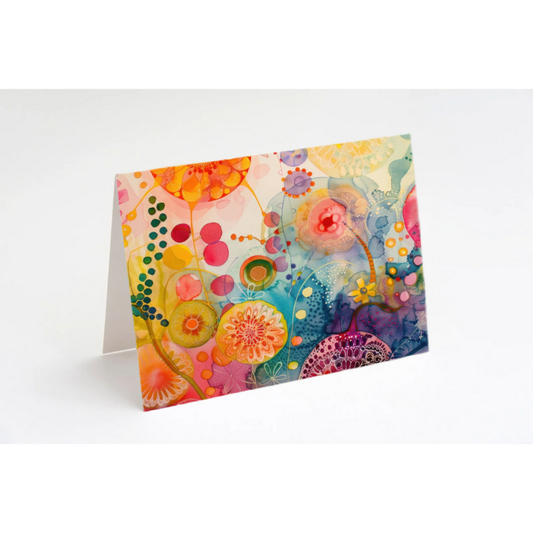 Vibrant Bloom 5.5x4.25 Notecard – Blank Inside with Envelope