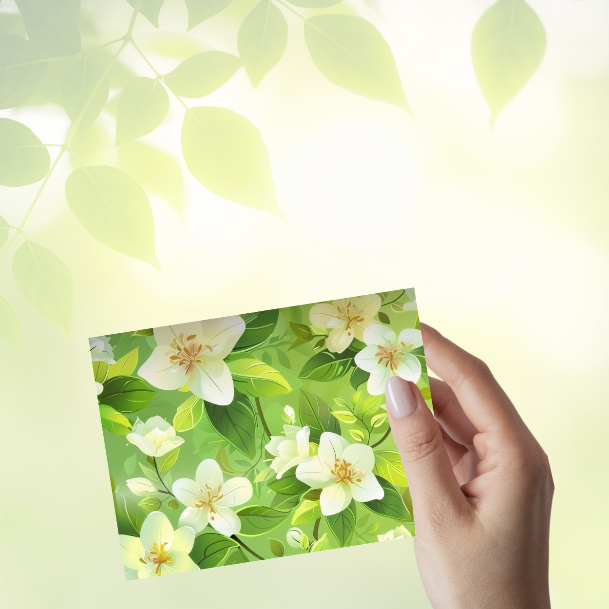 Spring Blossom Notecard Set – Pack of 4 Elegant Floral Greeting Cards