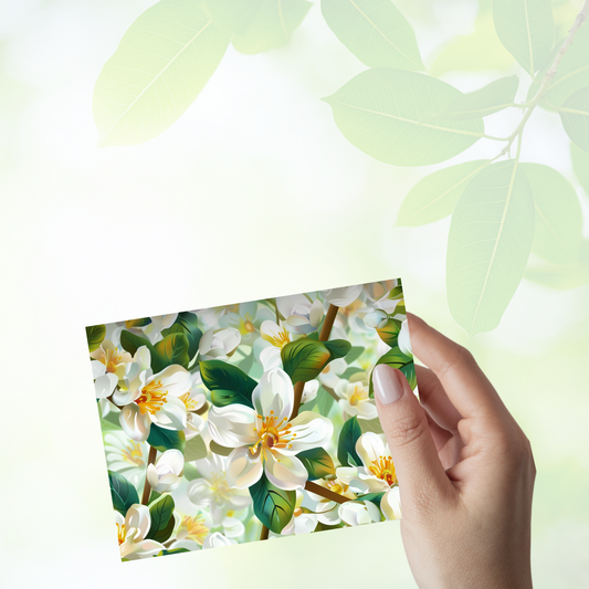 Spring Blossom Notecard Set – Pack of 4 Elegant Floral Greeting Cards