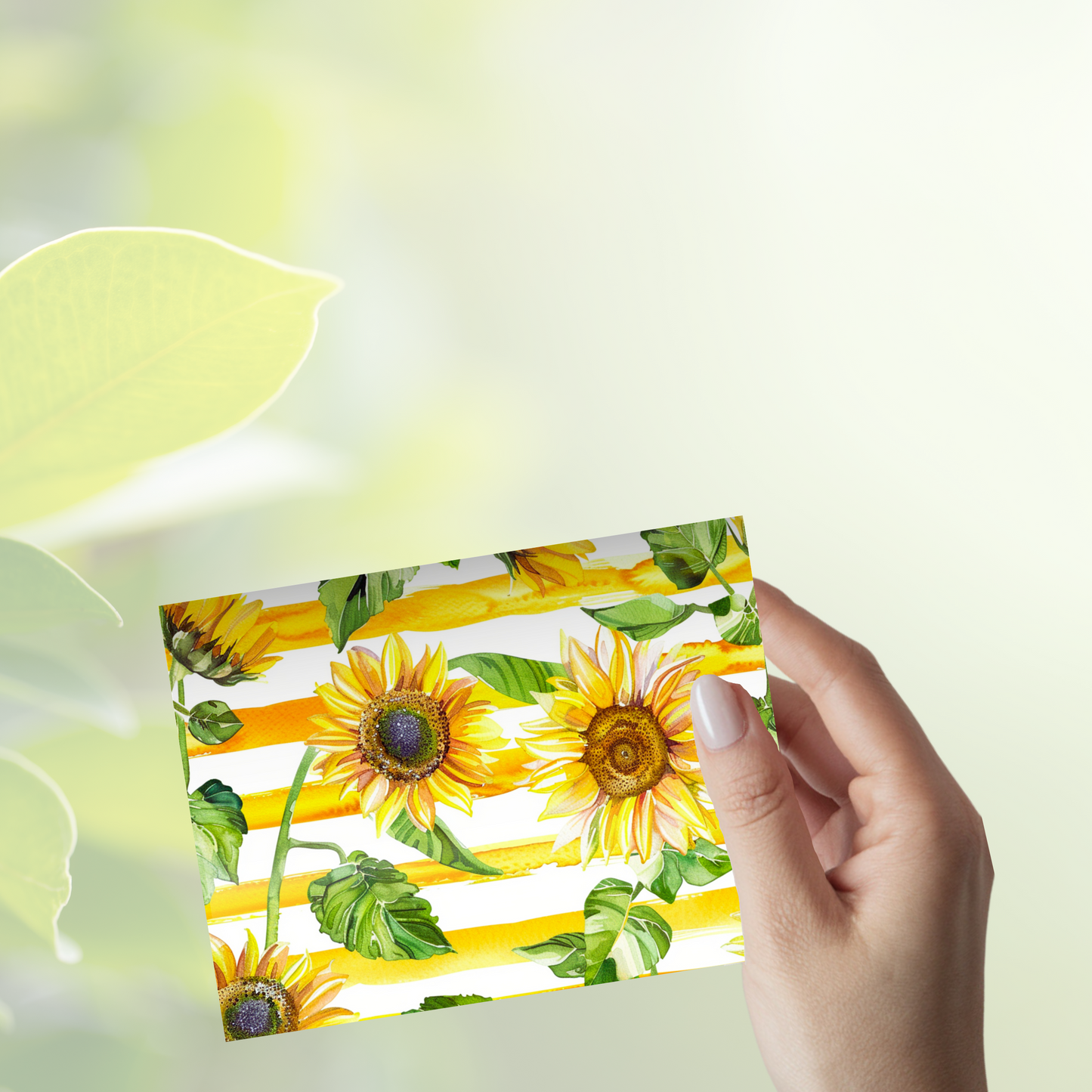 🌻 Sunflower Notecard Set – Pack of 4 Blank Greeting Cards with Envelopes – 5.5x4.25" Vibrant Watercolor Designs