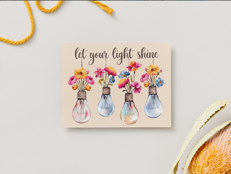 Faith & Encouragement Notecard Set – 4 Inspirational 5.5"x4.25" Cards with Envelopes