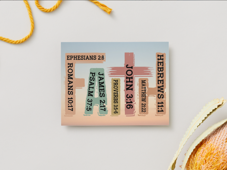 Faith & Encouragement Notecard Set – 4 Inspirational 5.5"x4.25" Cards with Envelopes