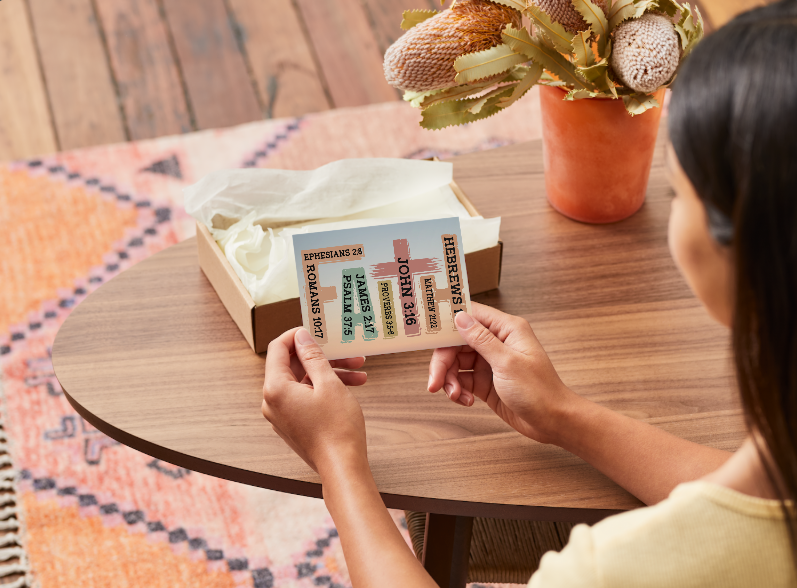 Faith & Encouragement Notecard Set – 4 Inspirational 5.5"x4.25" Cards with Envelopes