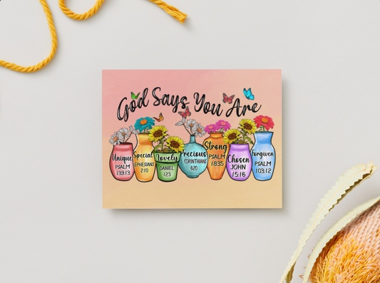 Faith & Encouragement Notecard Set – 4 Inspirational 5.5"x4.25" Cards with Envelopes