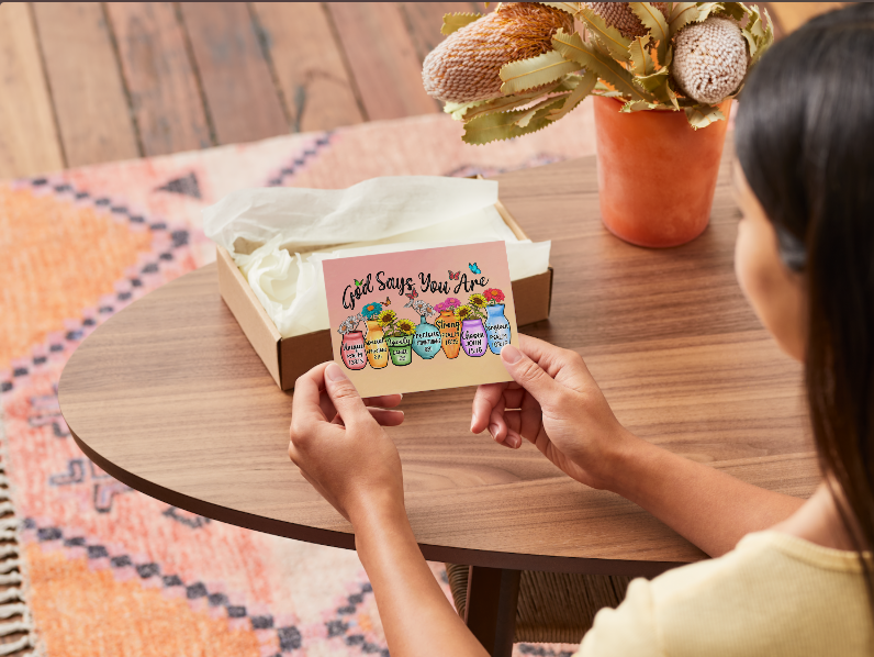 Faith & Encouragement Notecard Set – 4 Inspirational 5.5"x4.25" Cards with Envelopes