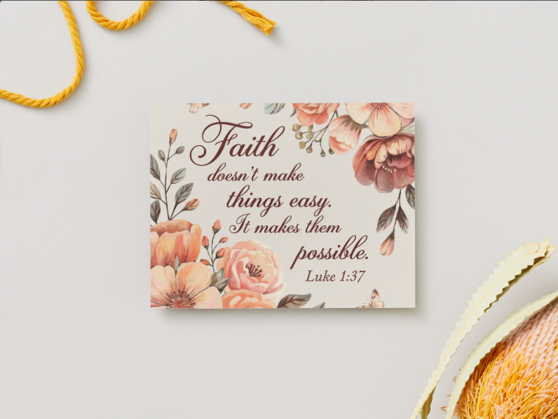 Inspirational Faith Notecard Set – Pack of 4 Scripture Greeting Cards
