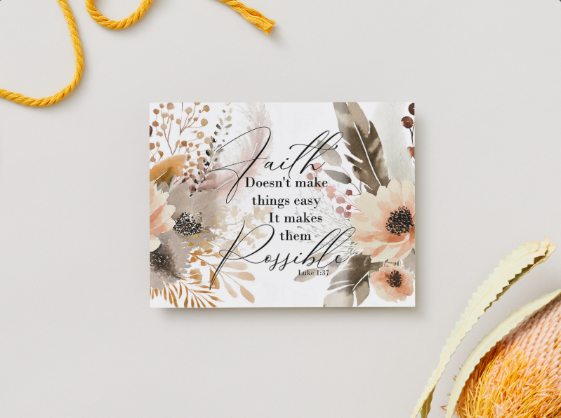 Inspirational Faith Notecard Set – Pack of 4 Scripture Greeting Cards