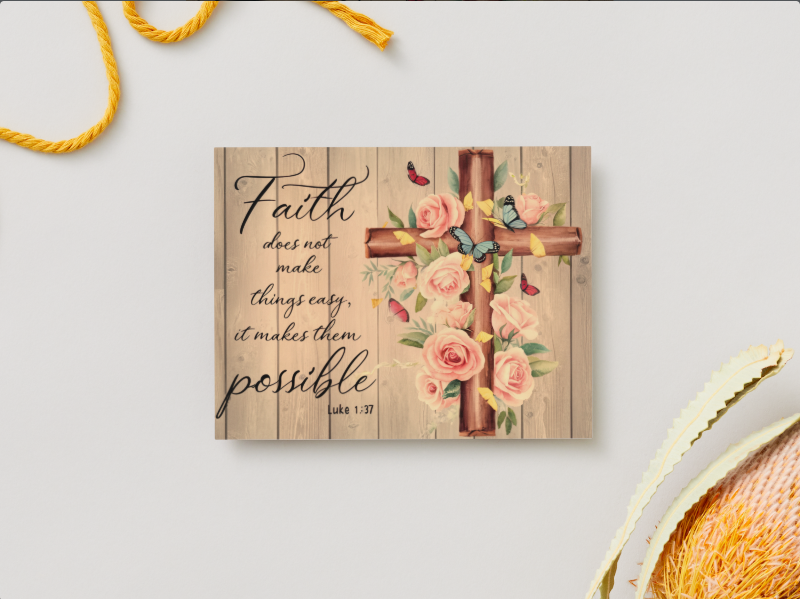 Inspirational Faith Notecard Set – Pack of 4 Scripture Greeting Cards