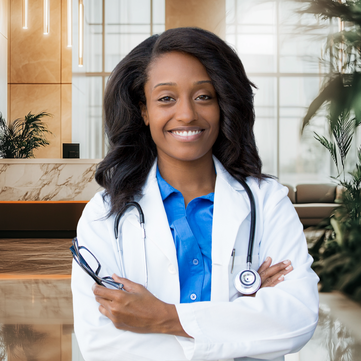 Hospital Lobby Virtual Headshot Backgrounds – Medical Professional Profile Photos