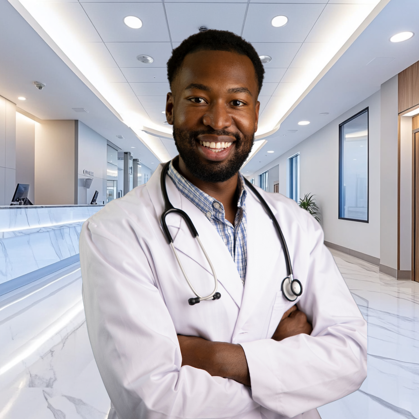 Hospital Lobby Virtual Headshot Backgrounds – Medical Professional Profile Photos