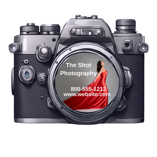Camera Business Card Magnet – Custom 3x3.5" (Pack of 50)